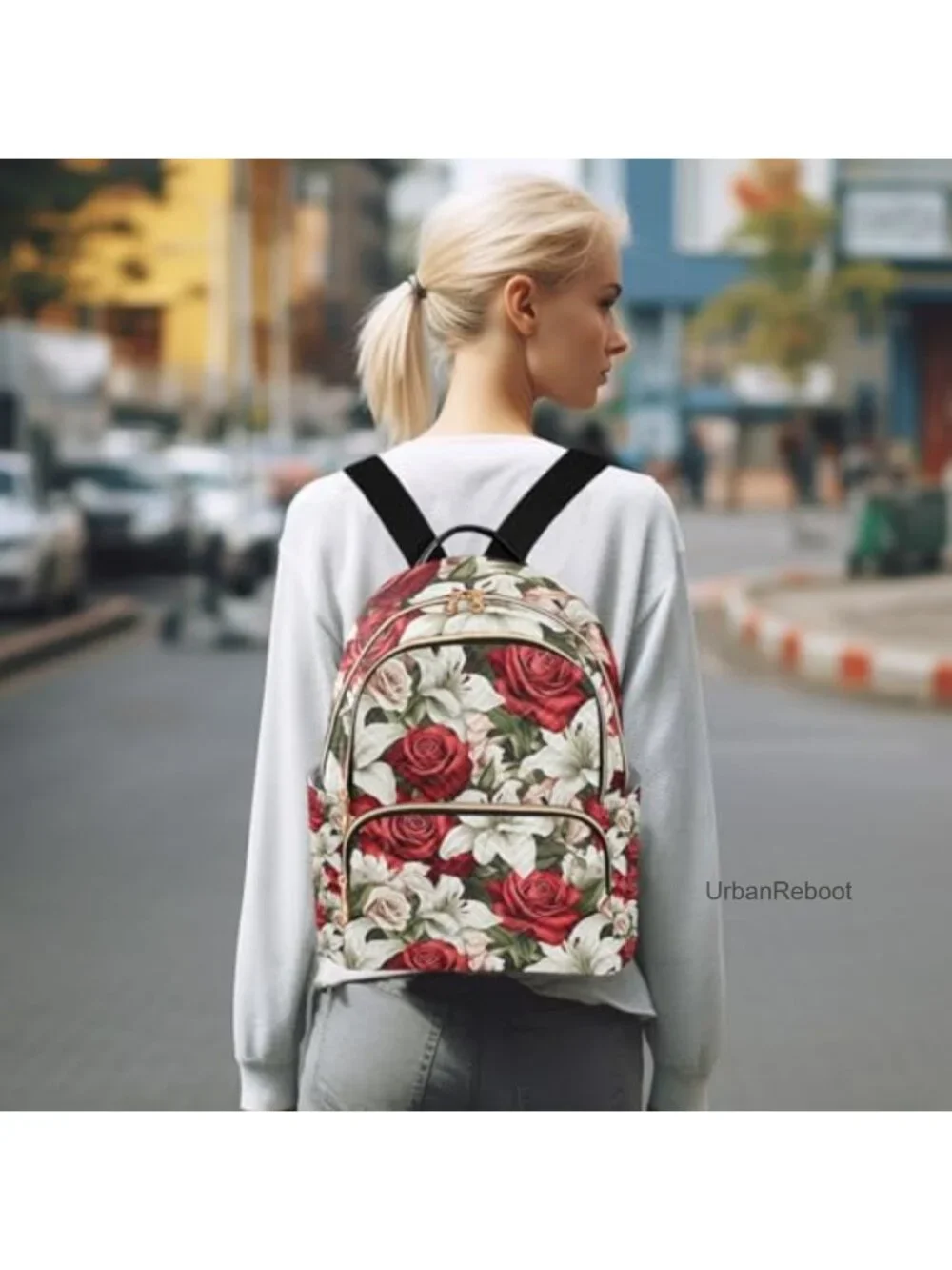 Quilted Polyester Mini Backpack Purse Lightweight Travel Daypack Women